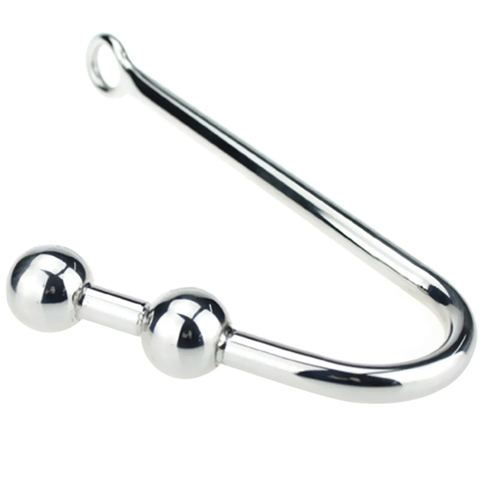 КамаТех из нержавеющей стали 2 бусины анальной крючок пробки с кольцами на веревке металлические анус шарики дилататор игрушки для мужчин.