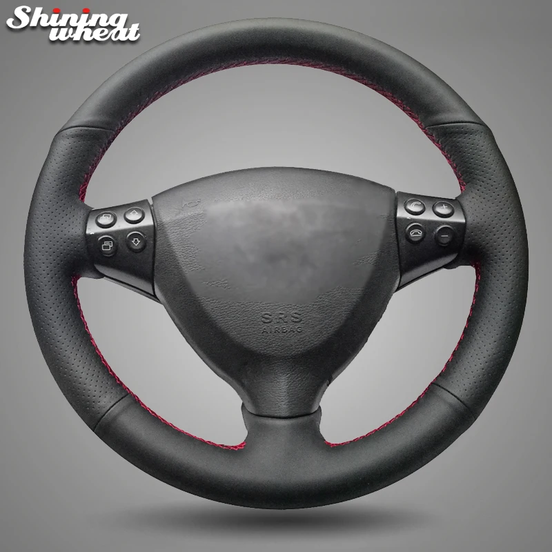 

Hand Sew Black Genuine Leather Car Steering Wheel Cover for Mercedes Benz A-Class A160 A180 2004-2012