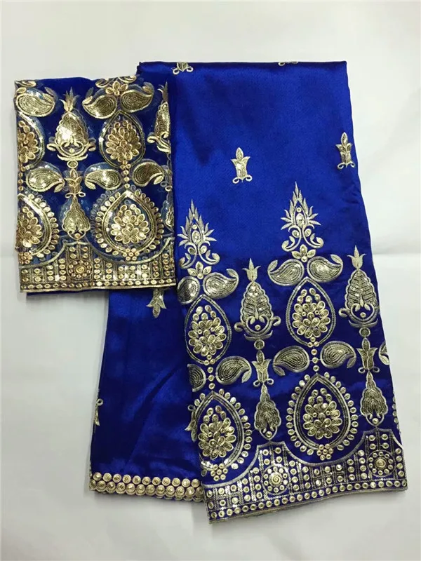 Нигерийская ткань королевский синий для шитья платья нигерийский Жорж свадьбы