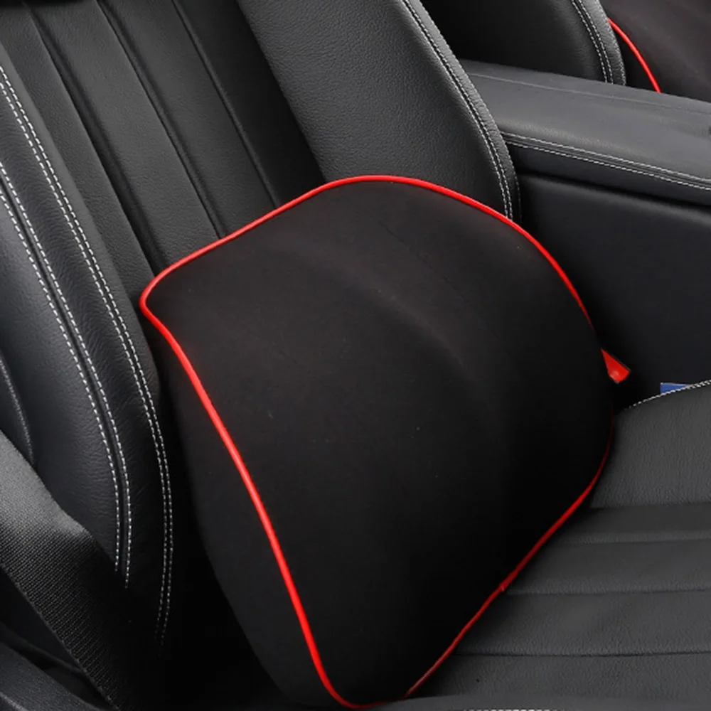 Black-Red-Waist JINSERTA пены памяти подголовник автомобиля шеи Подушка сидение спины Поддержка поясничные подушки для отдыха подушка для универсальных автомобильных аксессуаров - Цвет: Black-Red-Waist