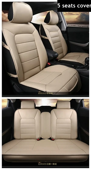 beige standard Автомобильный чехол для VW Volkswagen amarok touareg golf 7 6 4 5 polo passat b5 b6 gol tiguan santana bora Vista candy Авто стиль - Название цвета: beige standard