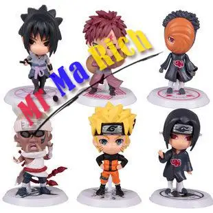 6 шт./лот Q Edition Рисунок аниме Наруто набор Коллекция ПВХ Экшн фигурки Brinquedos модель