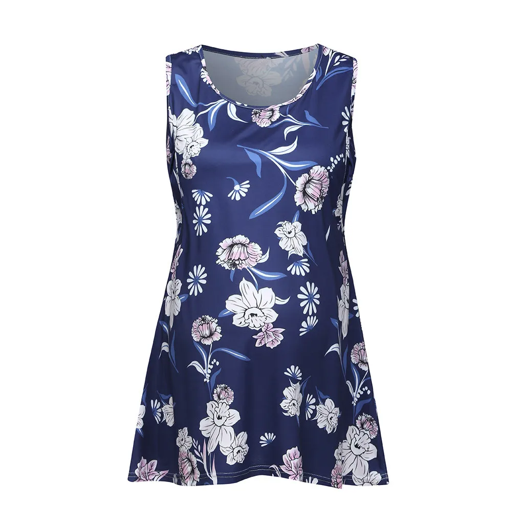 SAGACE летняя женская одежда для беременных Цветочная блузка без рукавов грудного