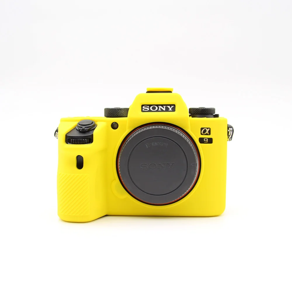 yellow Мягкий силиконовый чехол для камеры, сумка для sony A9 A7 III A7III A7R3 A7Mark 3, резиновый чехол для камеры, защитный чехол - Цвет: yellow