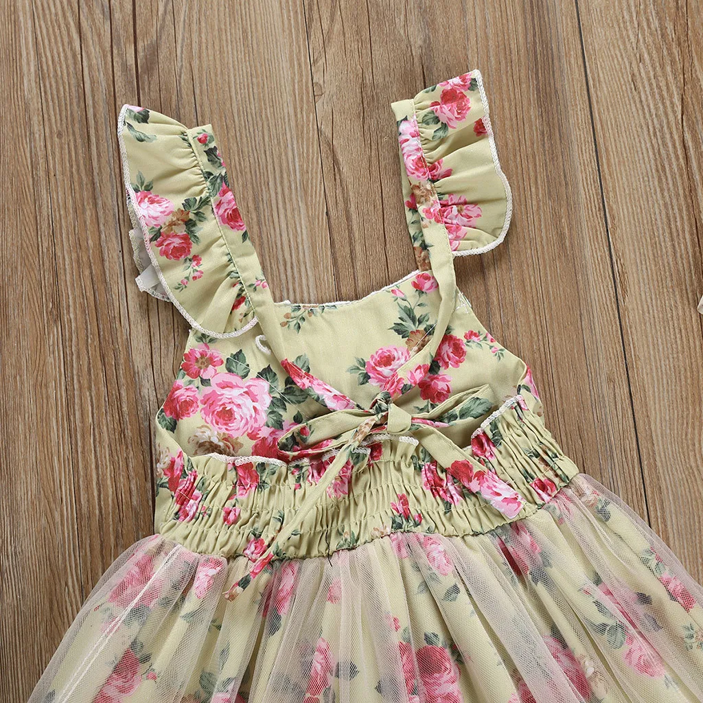 MUQGEW kids dresses for girls wedding party Toddler Kids Girl Dress Flower Lace Tulle Princess Party Pageant Dresses vestidos#y2 | Детская