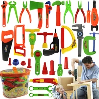 34pcsset garden tool toys for children repair tools pretend play environmental plastic engineering maintenance tool toys gifts