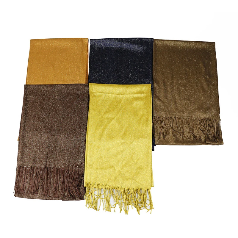 Новое поступление популярные глушитель шаль моды шелка хиджаб сверкающих