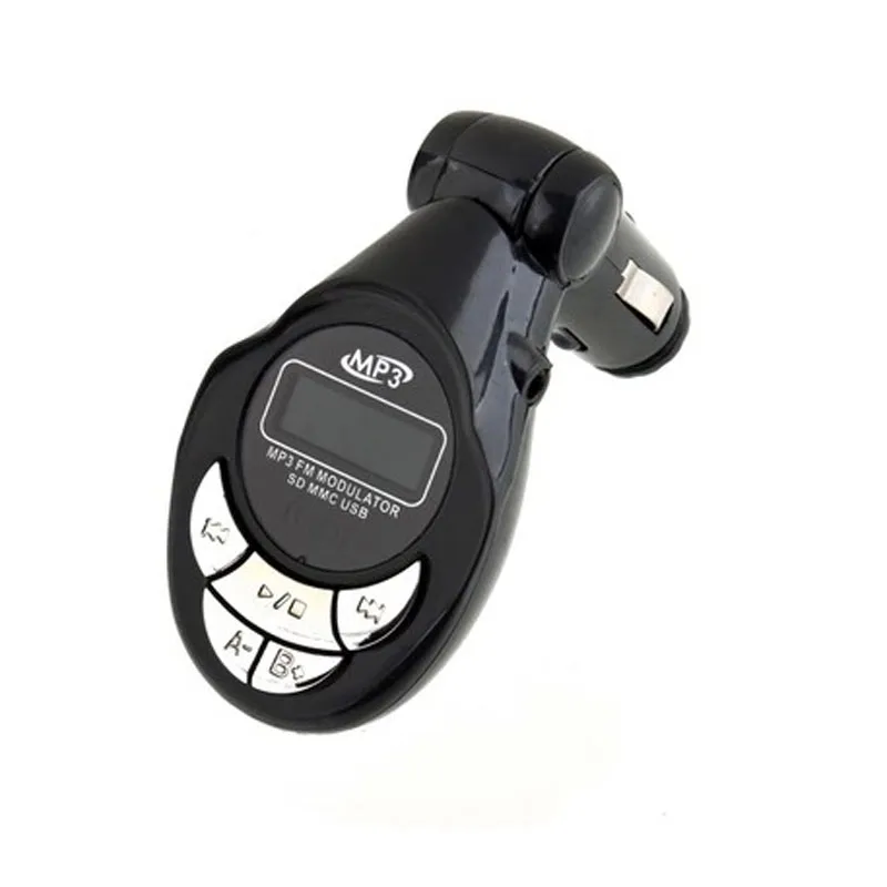 

Multi-function Car lute Shape MP3 Player Wire Rotated FM Transmitter Modulator USB SD Card U disk AUX CD Infrared Remote Control