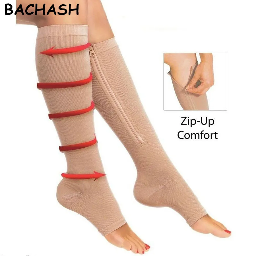 Женские облегающие компрессионные чулки BACHASH 2 пары обтягивающие до колена с