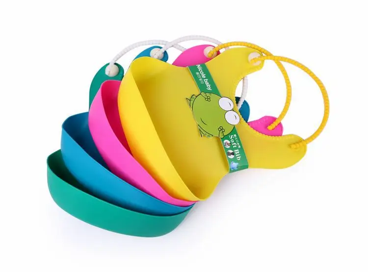 2016 новый дизайн детские нагрудники водонепроницаемые силиконовые для кормления