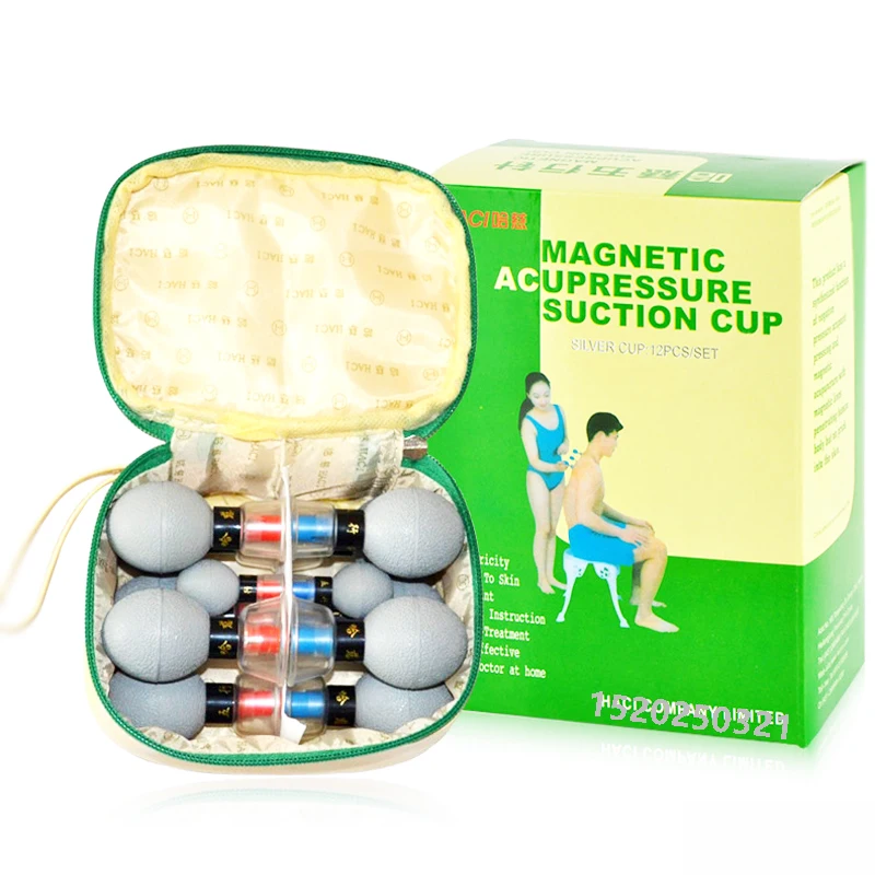 12 чашек/коробка массаж баночный вакуум набор толще Магнитная аспирационных