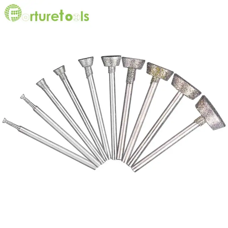 

diamond mounted point grinding needle jade stone carving tools, emery grinding peeled dremel rotary tool mounted wheels MT012