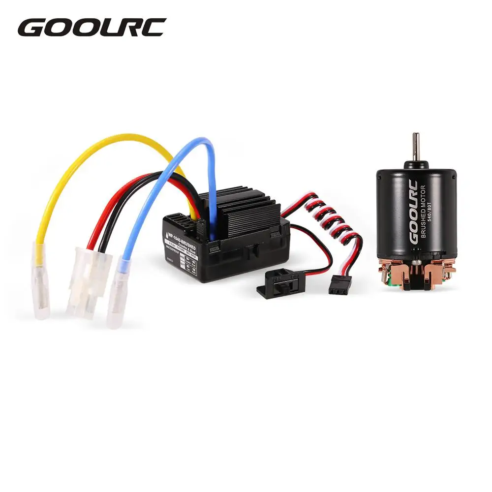 GoolRC 540 80T щеточный двигатель с 40A ESC комбинированный набор для 1:10 Радиоуправляемый