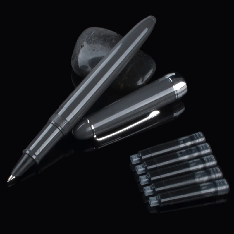 

Jinhao 992 Gray Spiral Color Round Types of office student interface of Fine nib Fountain Pen New