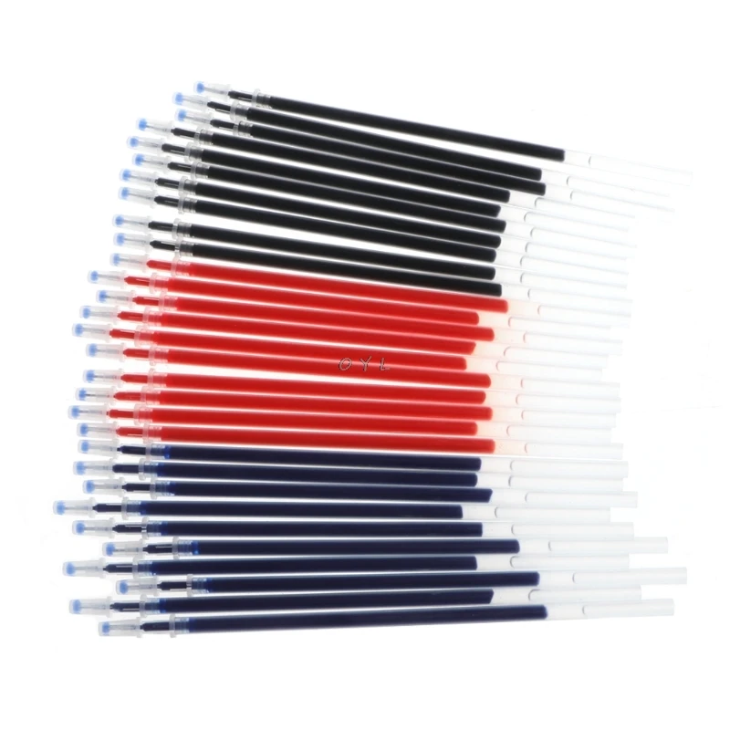 

Стержни для ручек офисные, 10 шт./лот, 0,38 мм, 0,5 мм, красные, синие, черные чернила