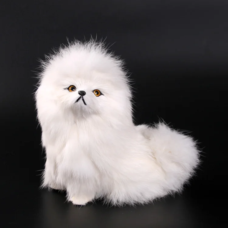 

cute simulation poodle dog model toy polyethylene & furs sitting dog doll gift about 13x8x13cm 1090