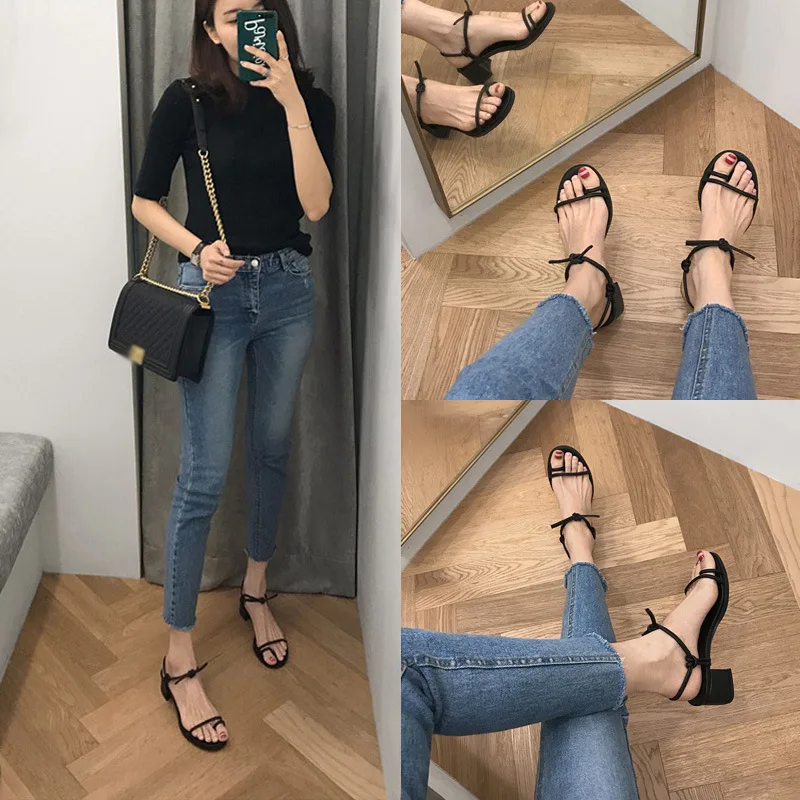 Новые женские босоножки высокого качества летние 2019 г. повседневная обувь