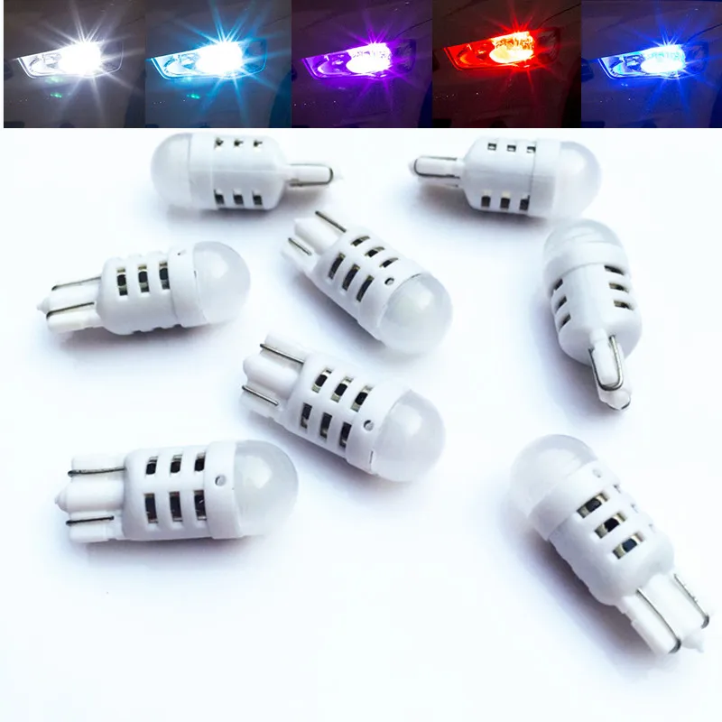 

1pcs T10 W5W 3030 1 SMD 194 168 LED white/blue/red/ice blue/pink Wedge Interior Side Dashboard License Light Lamp Car Styling