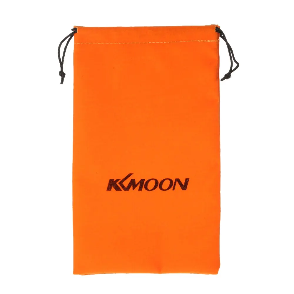 

24*14cm Orange Small Drawstring Flocked Protection Bag Pouch