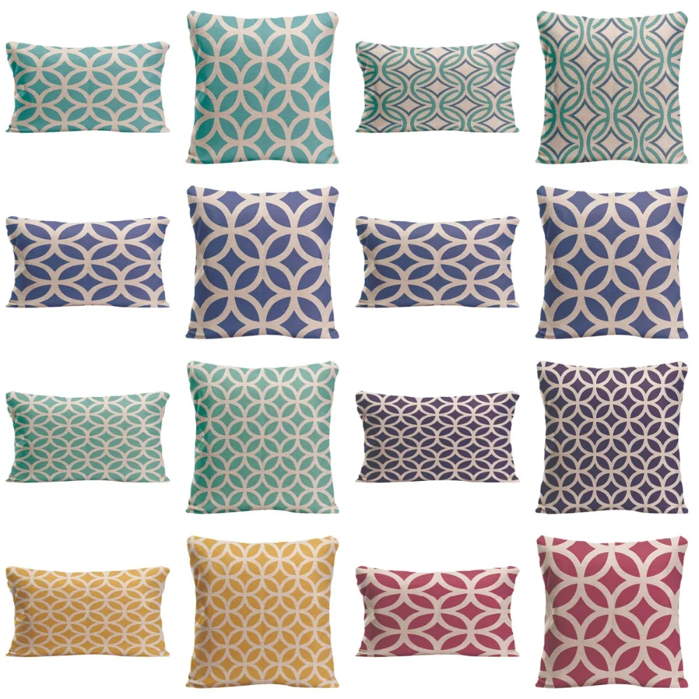Чехол для подушки с геометрическим рисунком декоративная подушка дивана