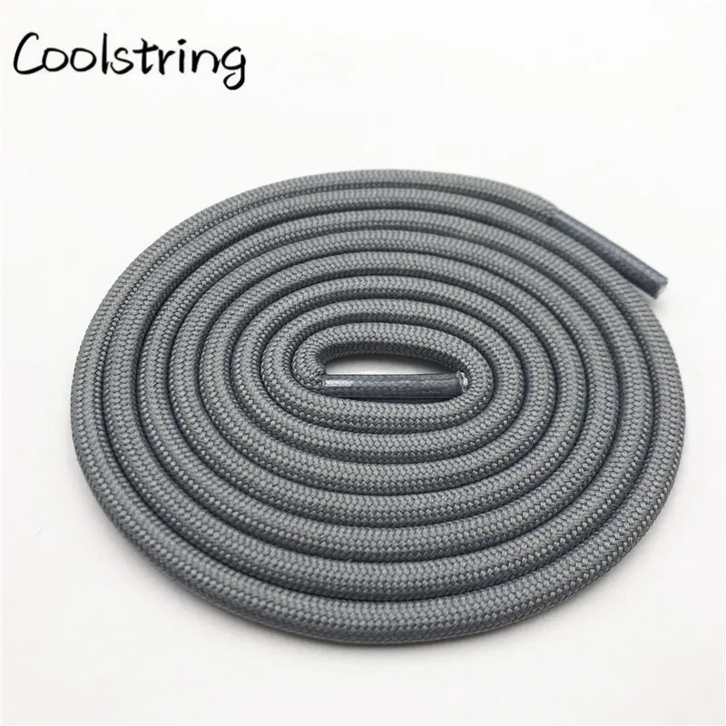 Coolstring, Новинка 0,5 см, круглые спортивные шнурки, толстый полиэстер, для пеших прогулок, для ботинок, для детей, мужские баскетбольные шнурки - Цвет: 2711	Gray
