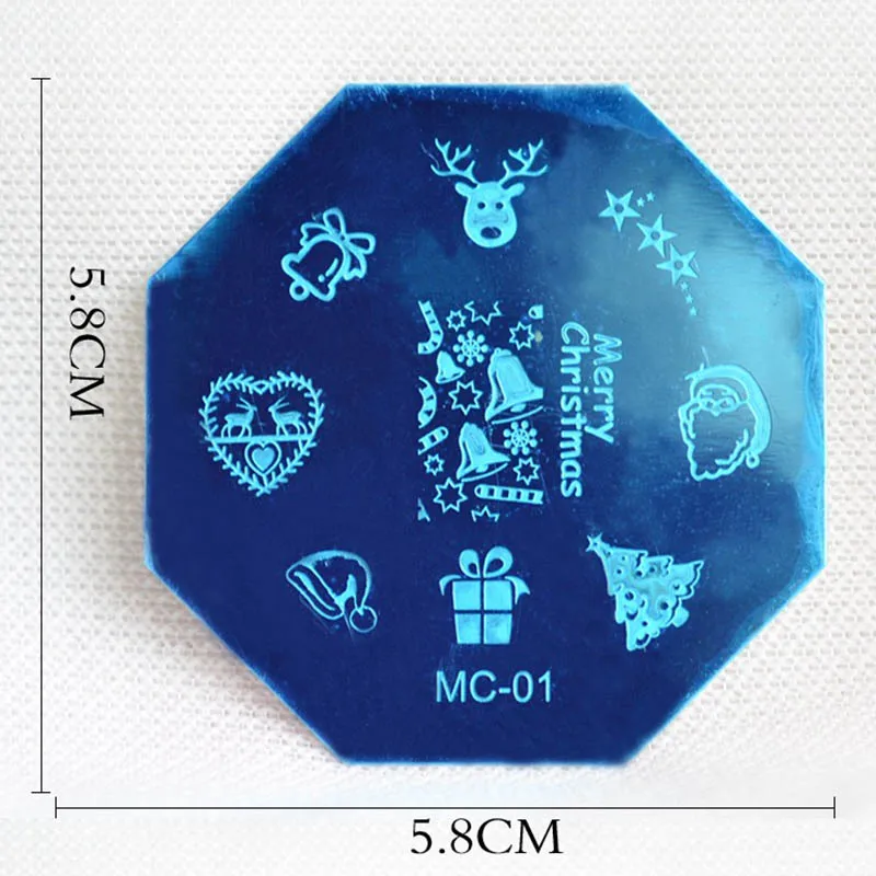 1 шт. модная пластина для стемпинга нейл арта узор сделай сам Рождественский
