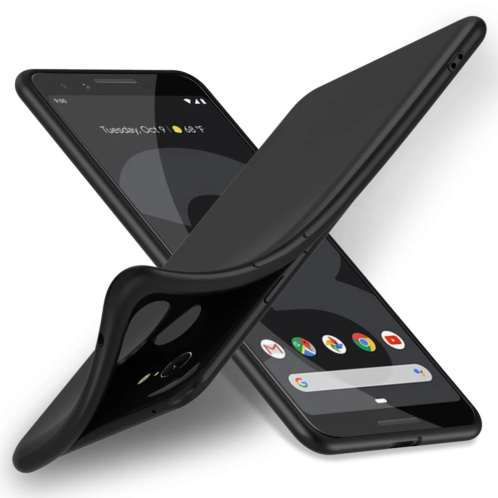 Black Чехол для Google Pixel 3, чехол для Google Pixel 2 XL, чехол для Google Pixel3 Pixel2 Pixel 3a XL, силиконовый защитный мягкий чехол - Цвет: Black