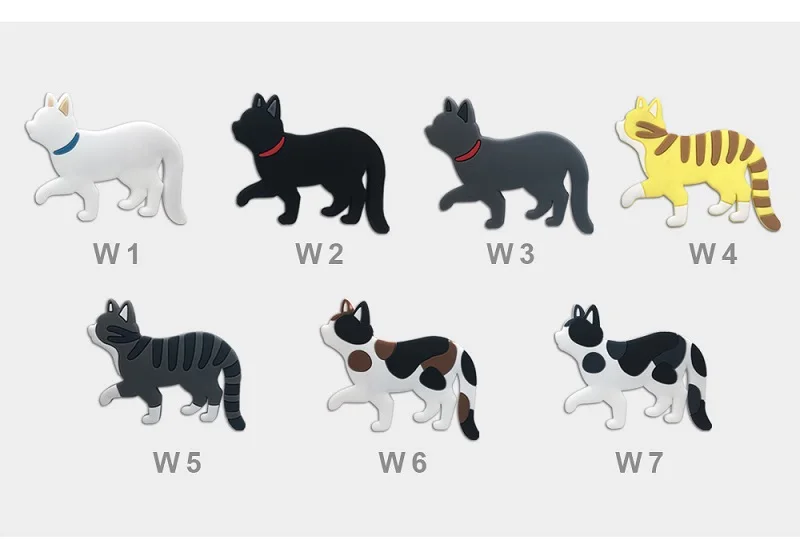 7pcs Freely Bendable Tail Wall Hook Minimalist Fridge Magnet Cat Style Key Holder Magnetic Sticker Home Decoration | Дом и сад
