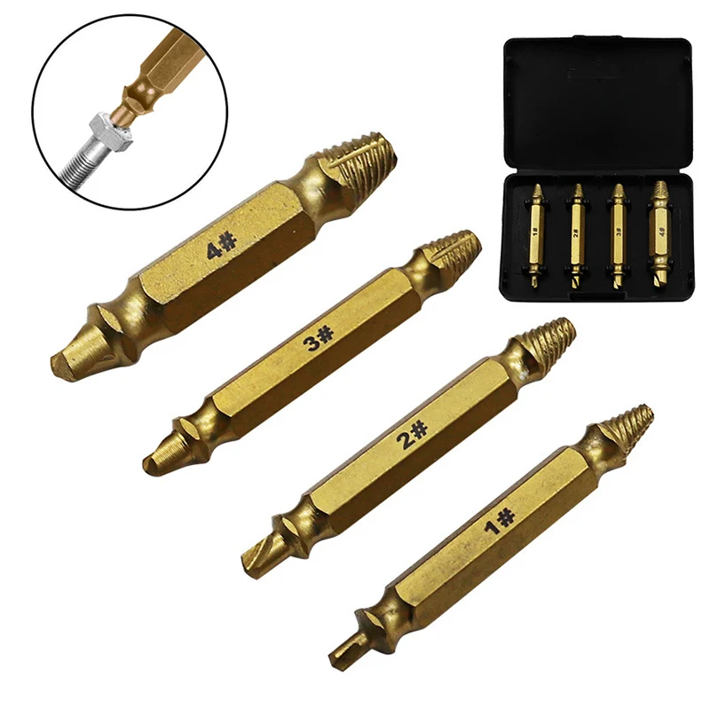 4 шт./компл. экстрактор поврежденных винтов Инструменты для удаления сломанных с