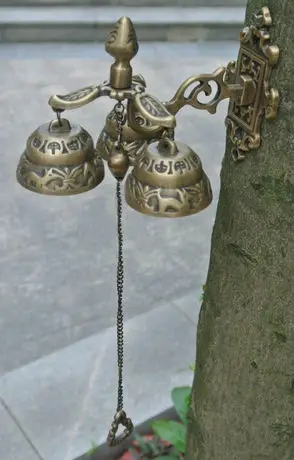 Настенный металлический колокольчик из латуни под старину|craft free|craft wind chimescraft