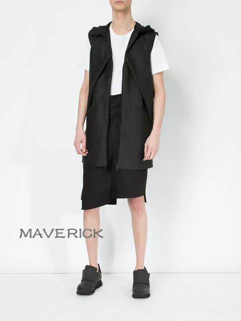 S-6XL!!2019 summer new style asymmetric amlposition shorts personality trend irregular pants.