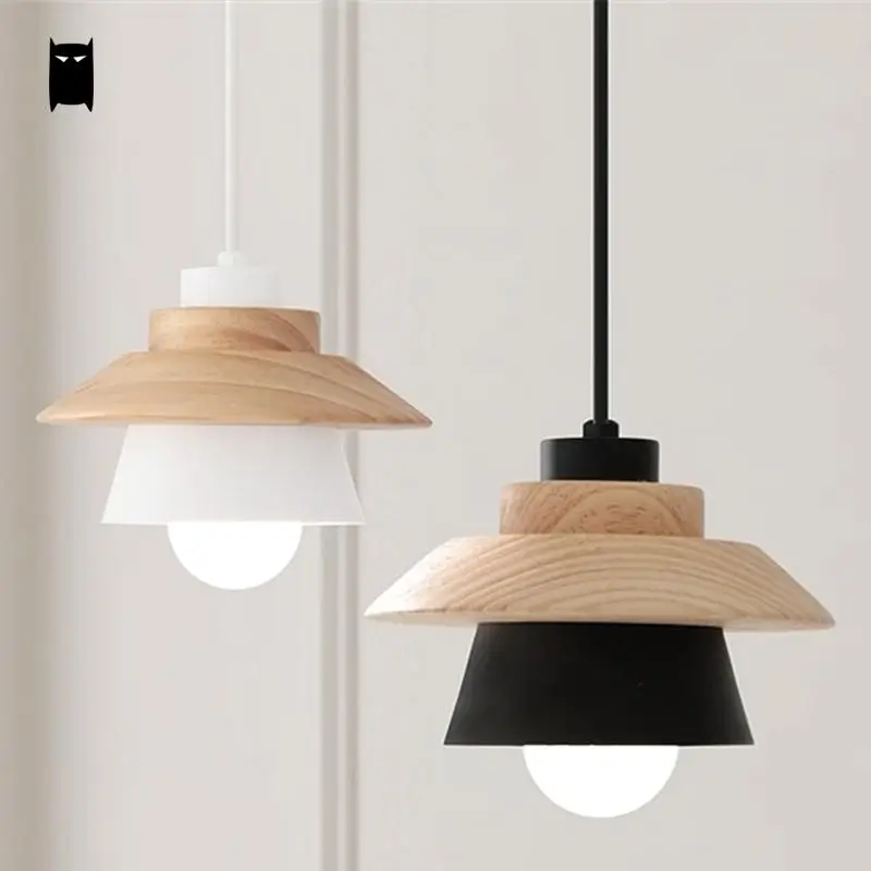 Черный белый дуб деревянный железный оттенок кулон в виде ягоды светильник шнур