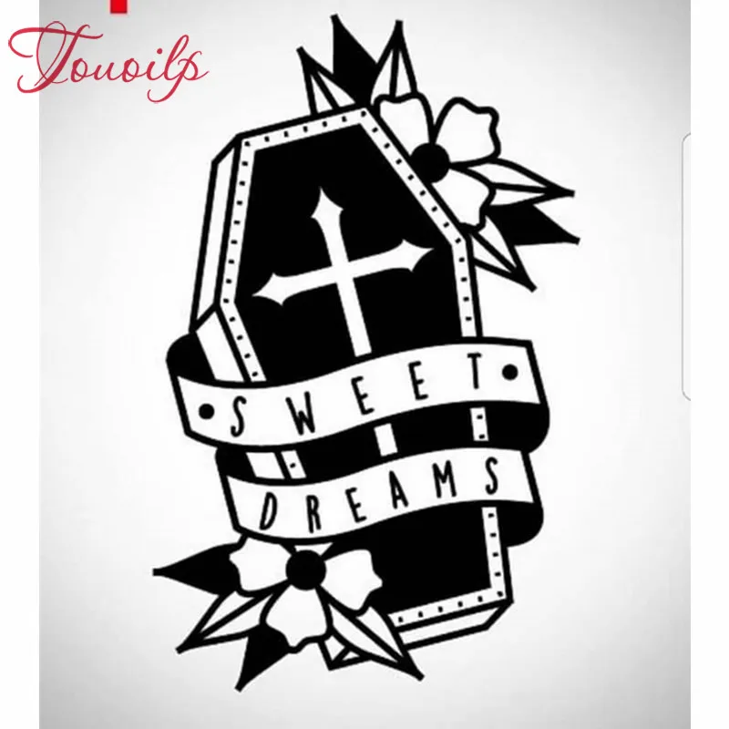 

TOUOILP 100% Full 5D Diy Daimond Painting cross Diamond Painting Round Rhinestones Diamant Painting Embroidery Scenery