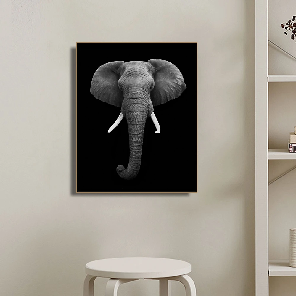 

Elephant Photography Animals Print on Canvas Home Decoration Wall Art Oil Painting Wall Picture Postesrs for Living Room Bedroom