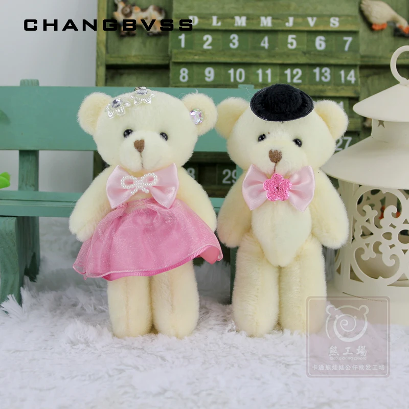 Горячая Распродажа 2 шт./лот Свадебные медведи куклы плюшевые мягкие игрушки