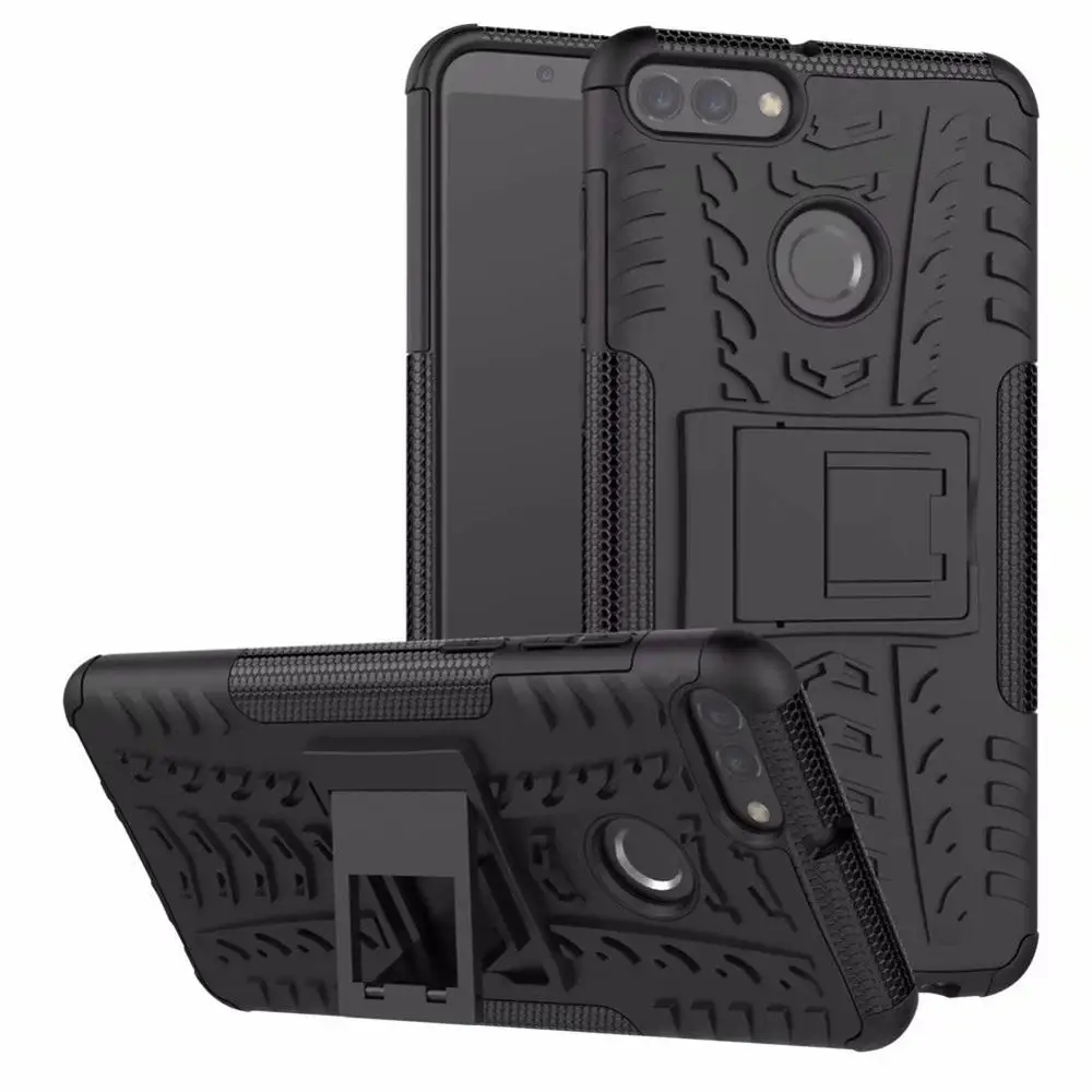 black Противоударный бронированный чехол для huawei P Smart Y5 Y6 Y7 Y9 P8 P9 P10 P20 Коврики 9 10 20 Nova 2i 3i 3e рlus Lite Pro Чехол для телефона чехол - Цвет: black