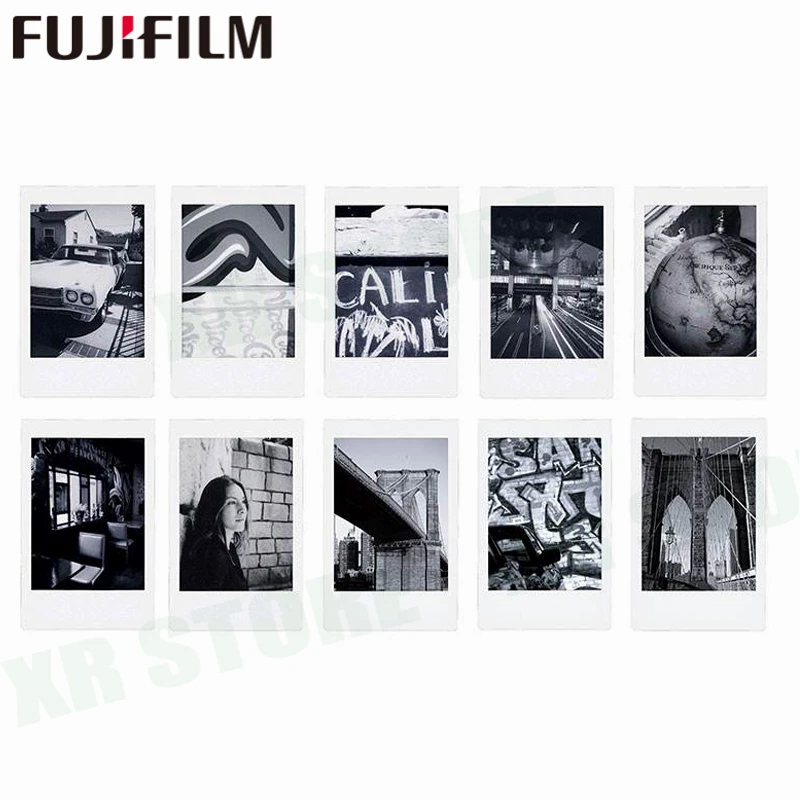 Fujifilm Instax 20 черная рамка + монохромная пленка фотобумага для Fuji Instant Mini 11 8 9 70 7s 50s 90 25