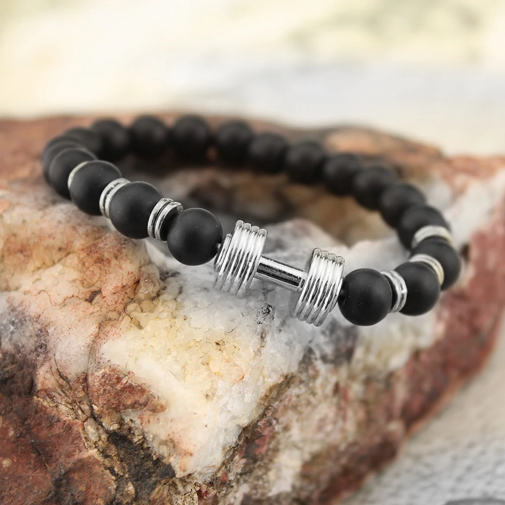 Натуральный камень Йога энергетические бусины Шарм браслет золотой серебряный