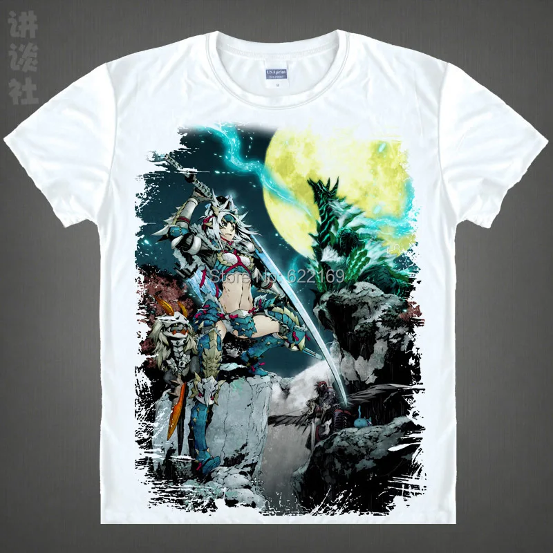 Футболка Coolprint с коротким рукавом из японского аниме Охотник монстров хлопковая