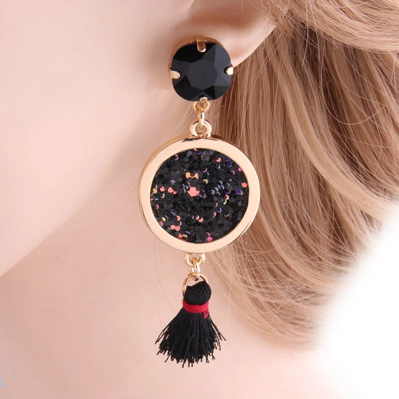 NeeFu WoFu кожаные серьги большие длинные висячие Висячие женские рождественский