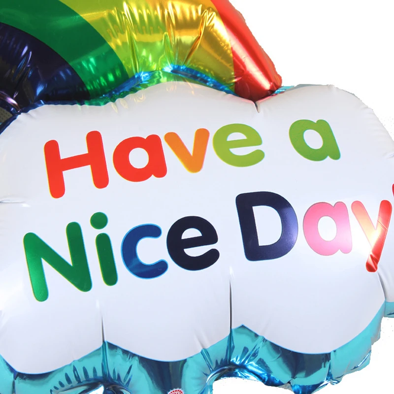 1 шт. 40*30 см милый мультяшный Радужный улыбка солнце фольгированный воздушный шар