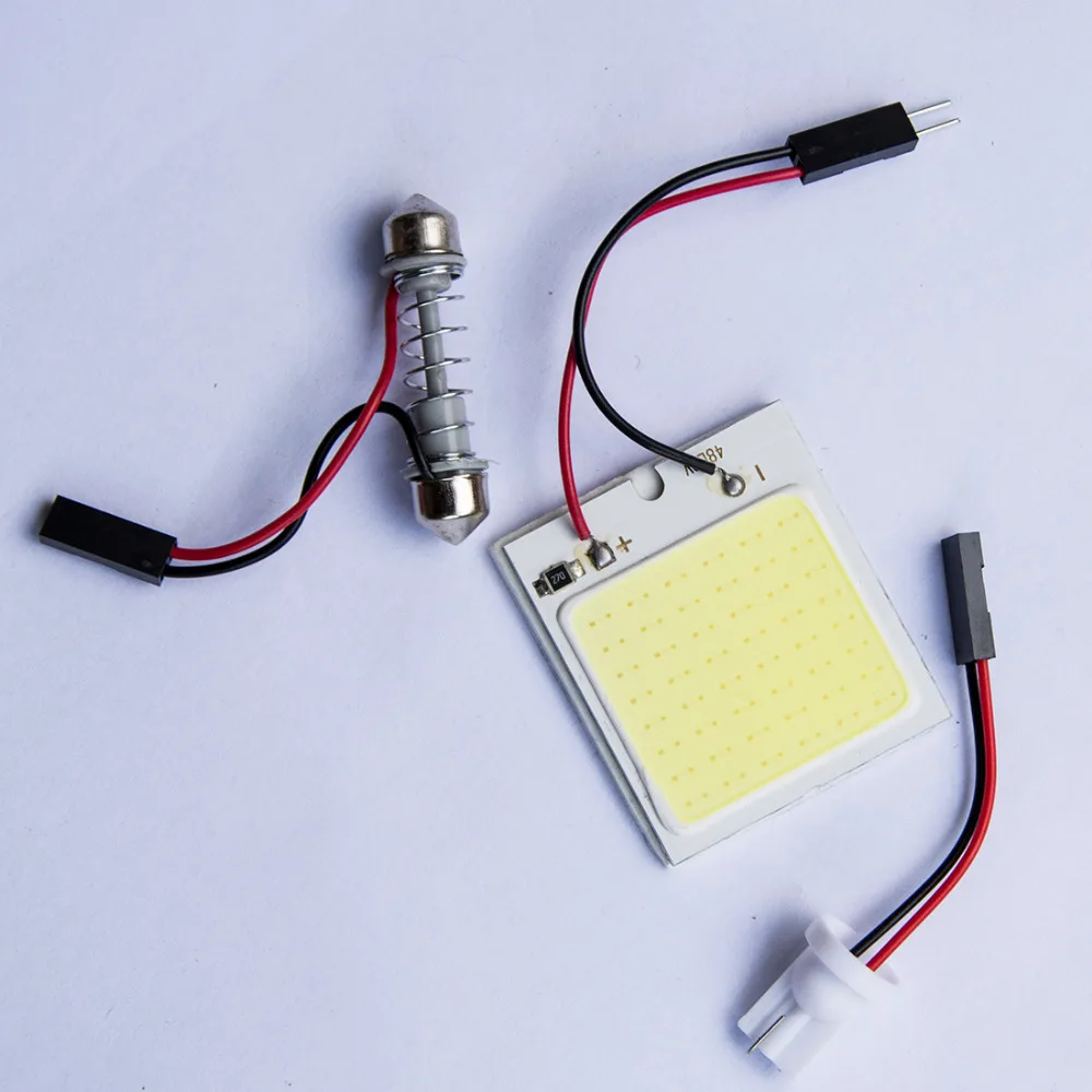 Tonewan белый 12В 48 Smd Cob Led панель авто интерьер чтения Карта Лампа светильник Купол