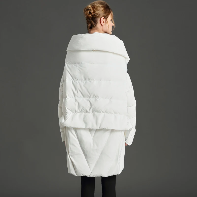Winter Jacket Women 90% White Duck Down Parkas Loose Warm Thicken Snow Short Outwear Female Fashion Stand Collar Overcoat