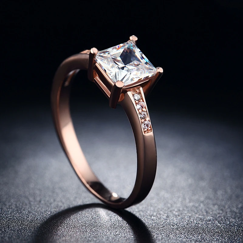 Бесплатная доставка розовый цвет золотистый украшения для женщин циркония