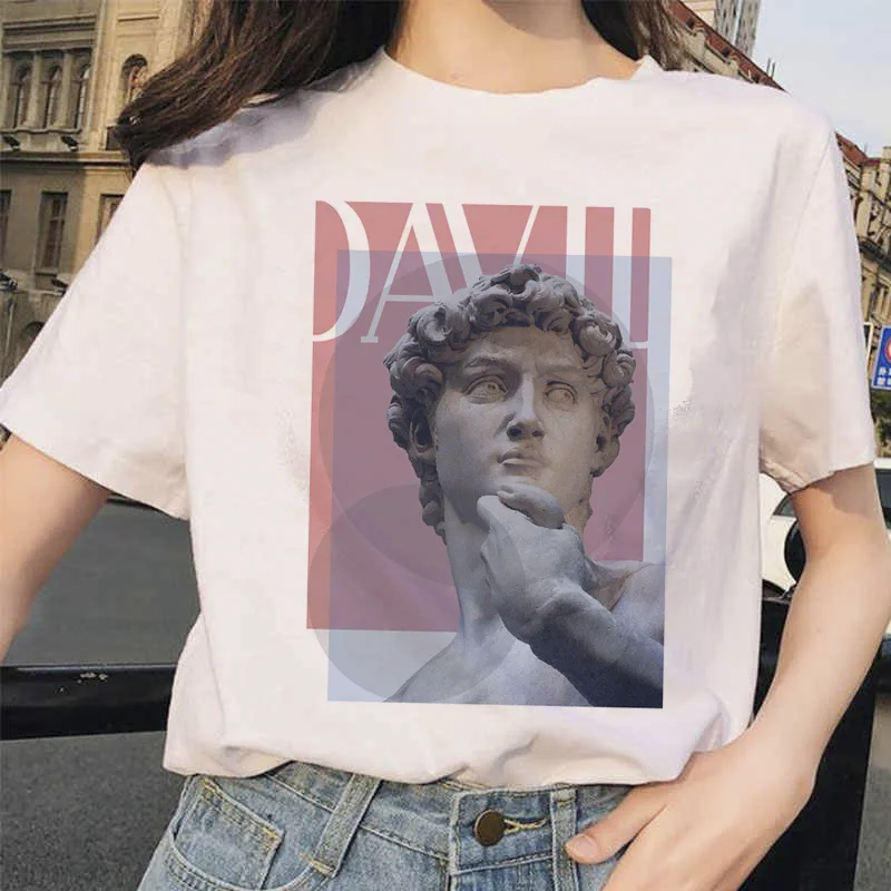 Футболка Vaporwave женская футболка Давид Микеланджело кавайная эстетика корейские