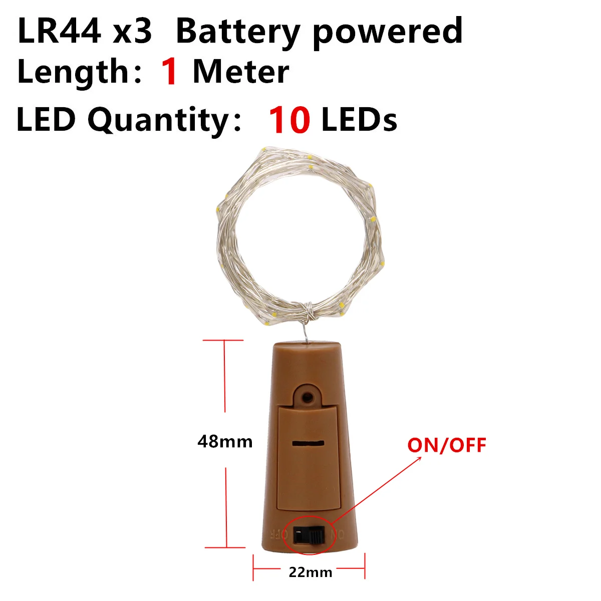LR44 Battery 1M Светодиодный ночник с питанием от USB светодиодный Сказочный светильник s гирлянда домашний Декор Спальня светодиодный светильник офисный светодиодный ночник светильник подарок для детей - Испускаемый цвет: LR44 Battery 1M