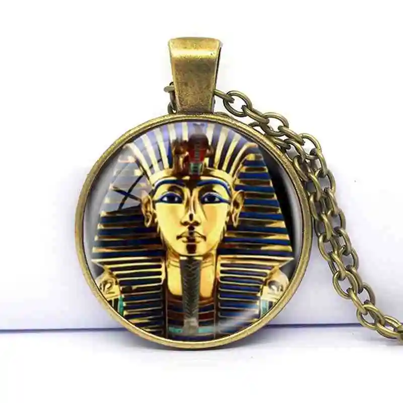 2018 новый логотип кулон египетское ожерелье Tutankhamun король ручной работы Смола