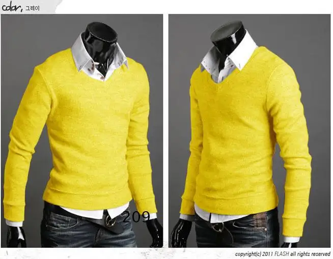 Hot sale High Quality Casual Long sleeve men V Neck Black/Grey/Purple/Yellow/Coffee/Wine red M/L/XL/XXL SweatShirt | Мужская одежда