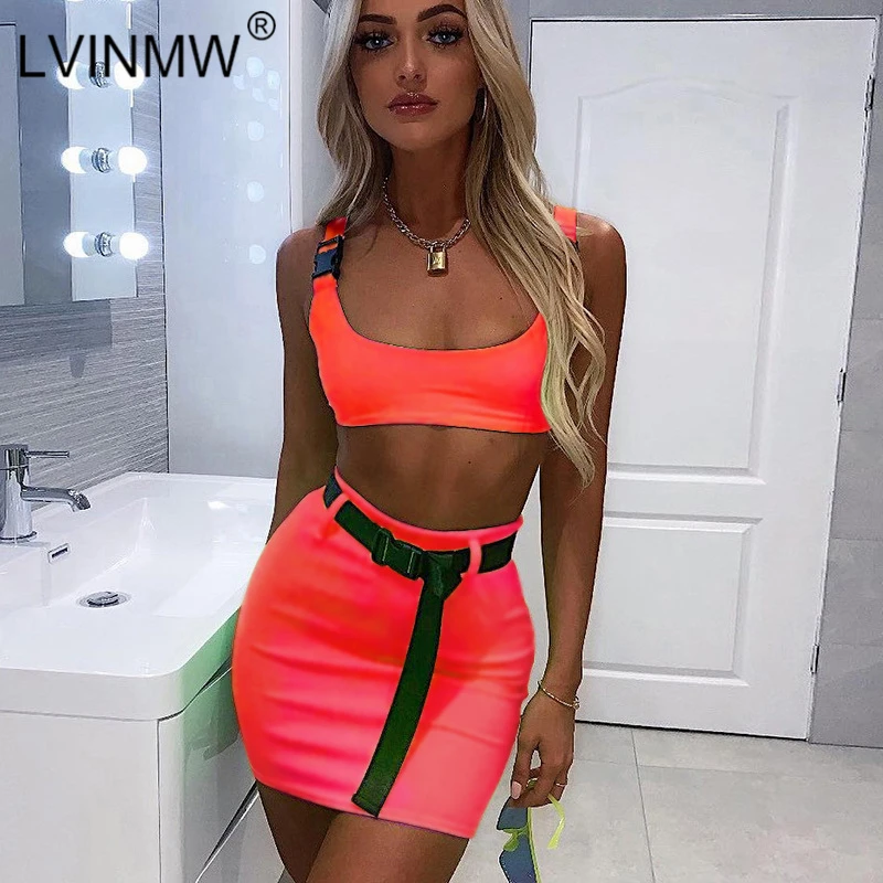 LVINMW пикантные трикотажные Low Cut квадратный воротник укороченный топ пояс Лук