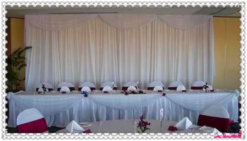 

3x6m Hot sale silk swag wedding backdrop curtains